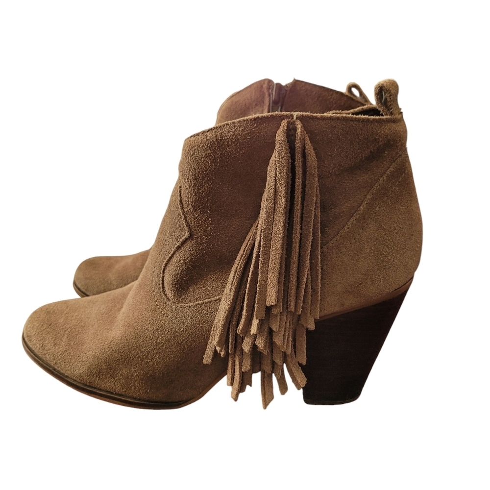 Steve Madden Cian Suede Anke Boot With Fringe - 9… - image 1